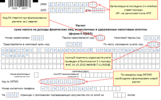 Дивиденды в 6НДФЛ образец заполнения