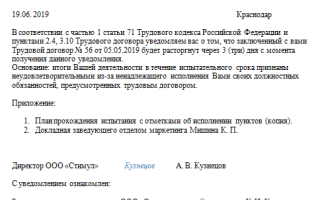 Увольнение на испытательном сроке по инициативе работодателя пошаговая инструкция