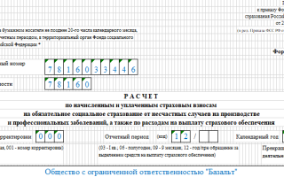 4ФСС за 4 кв2020 года бланк и образец заполнения